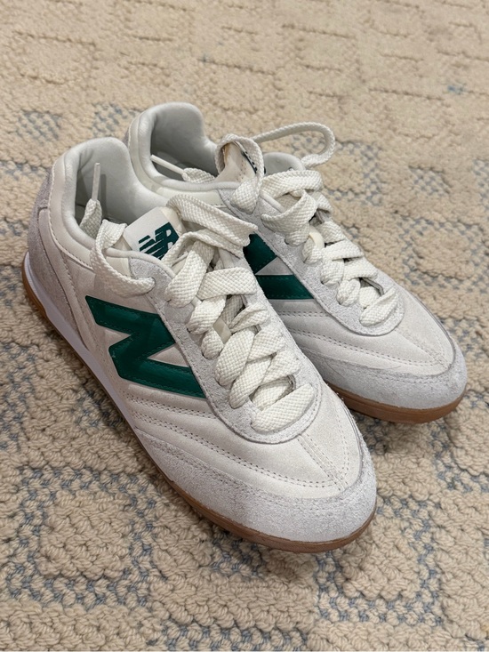 New Balance Shoes - New Balance RC42 White Green Suede Sneakers Women’s Size 6.5 EU 39.5